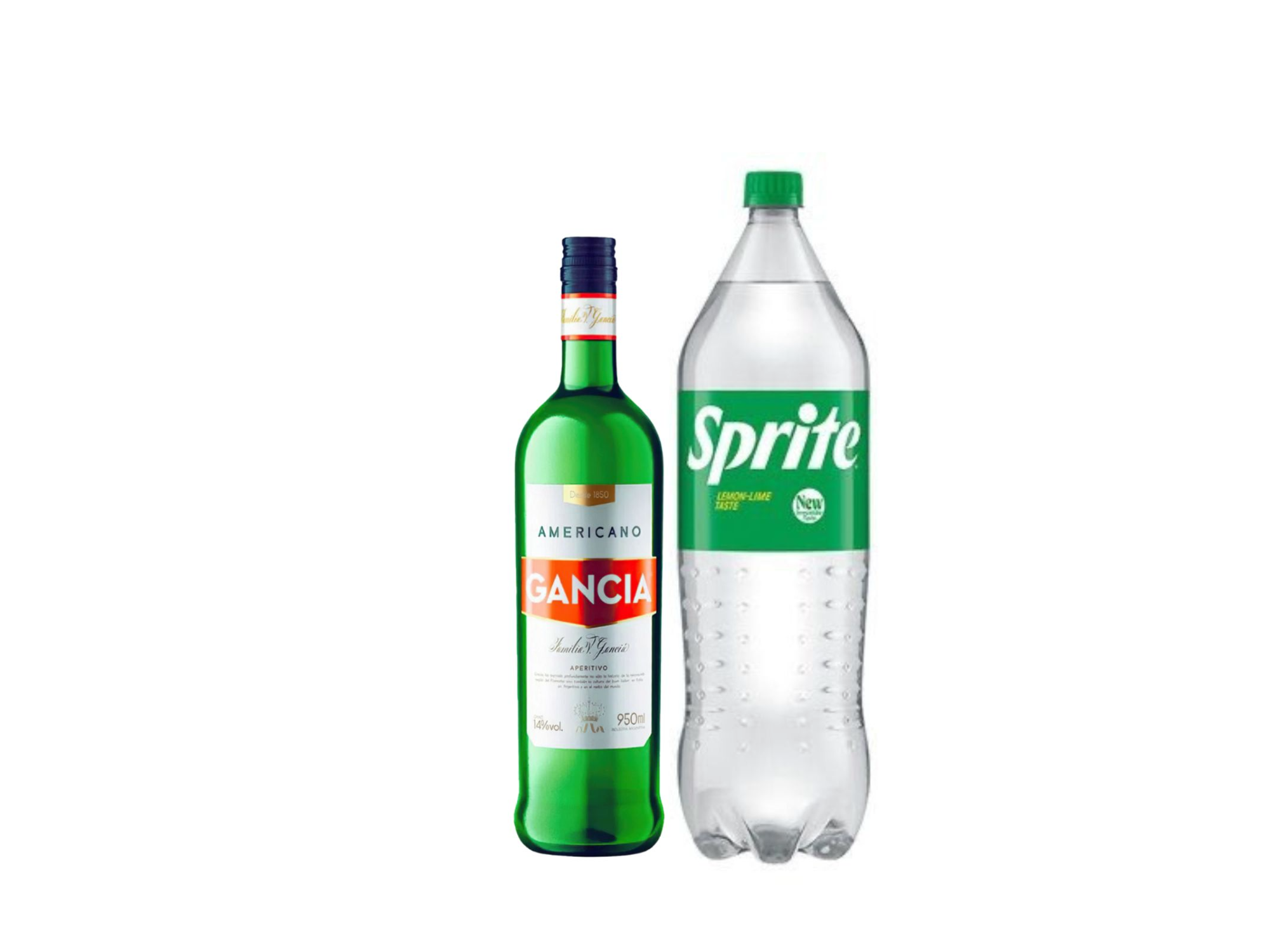 Gancia + 1 Sprite de 2, 25 descartable