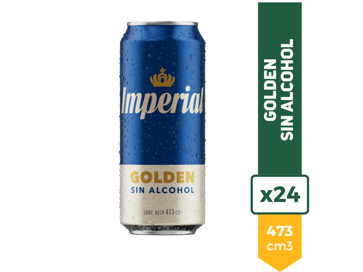 Lata de imperial golden sin alcohol