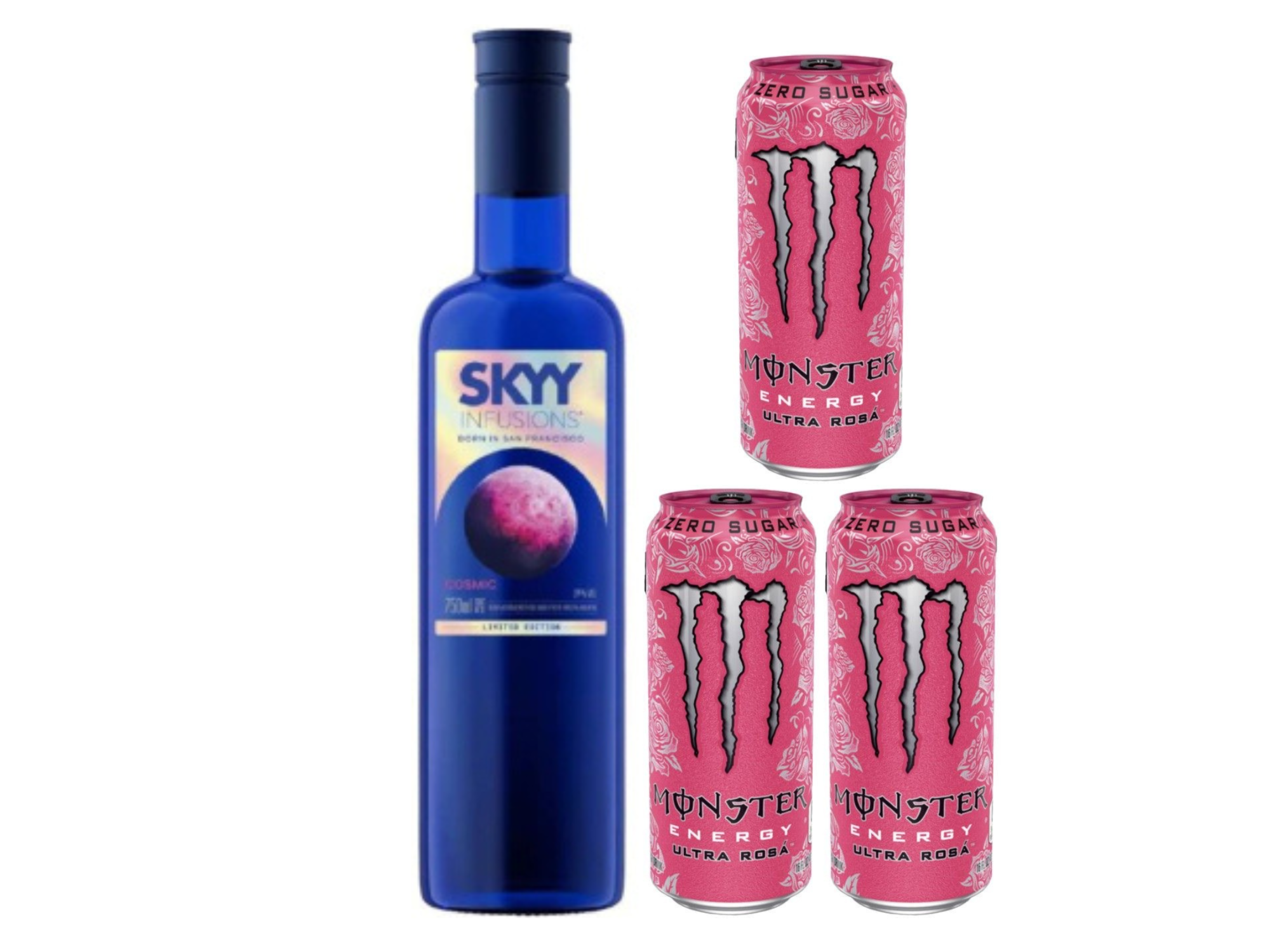 SKYY cosmic + 3 Monster Rosa