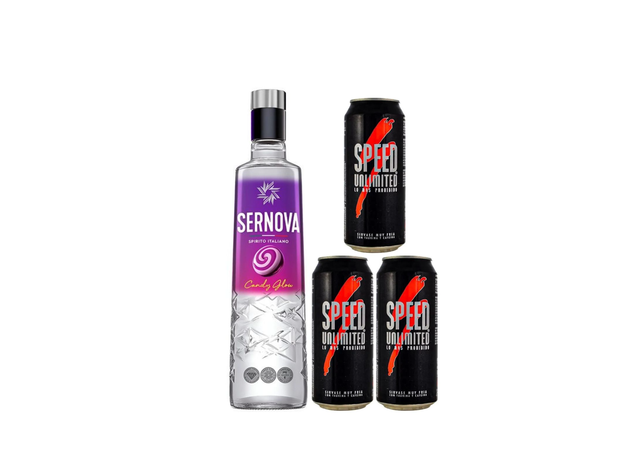 Candy Glou + 3 speed grande/monster rosita, negro, mango loco