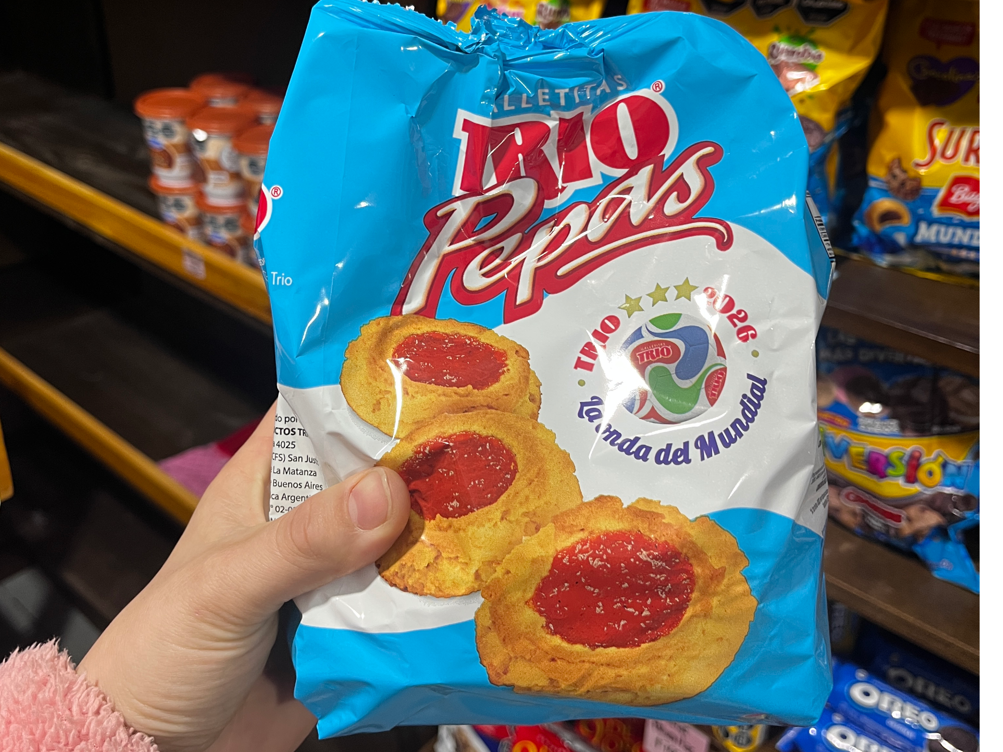 2 paquetes de trío pepas