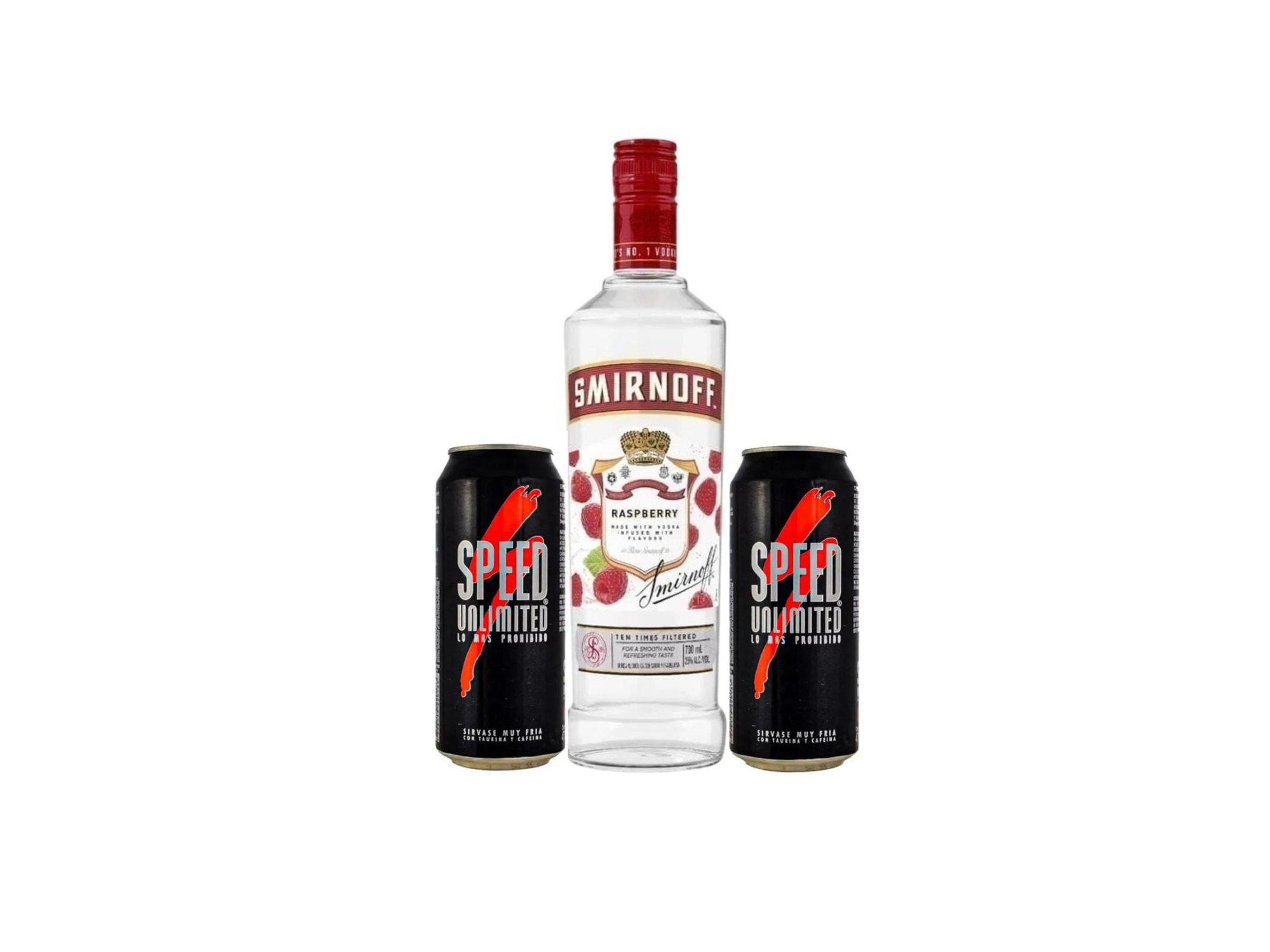 Smirnoff + 2 Speed grande/monster rosita, negro,mango loco