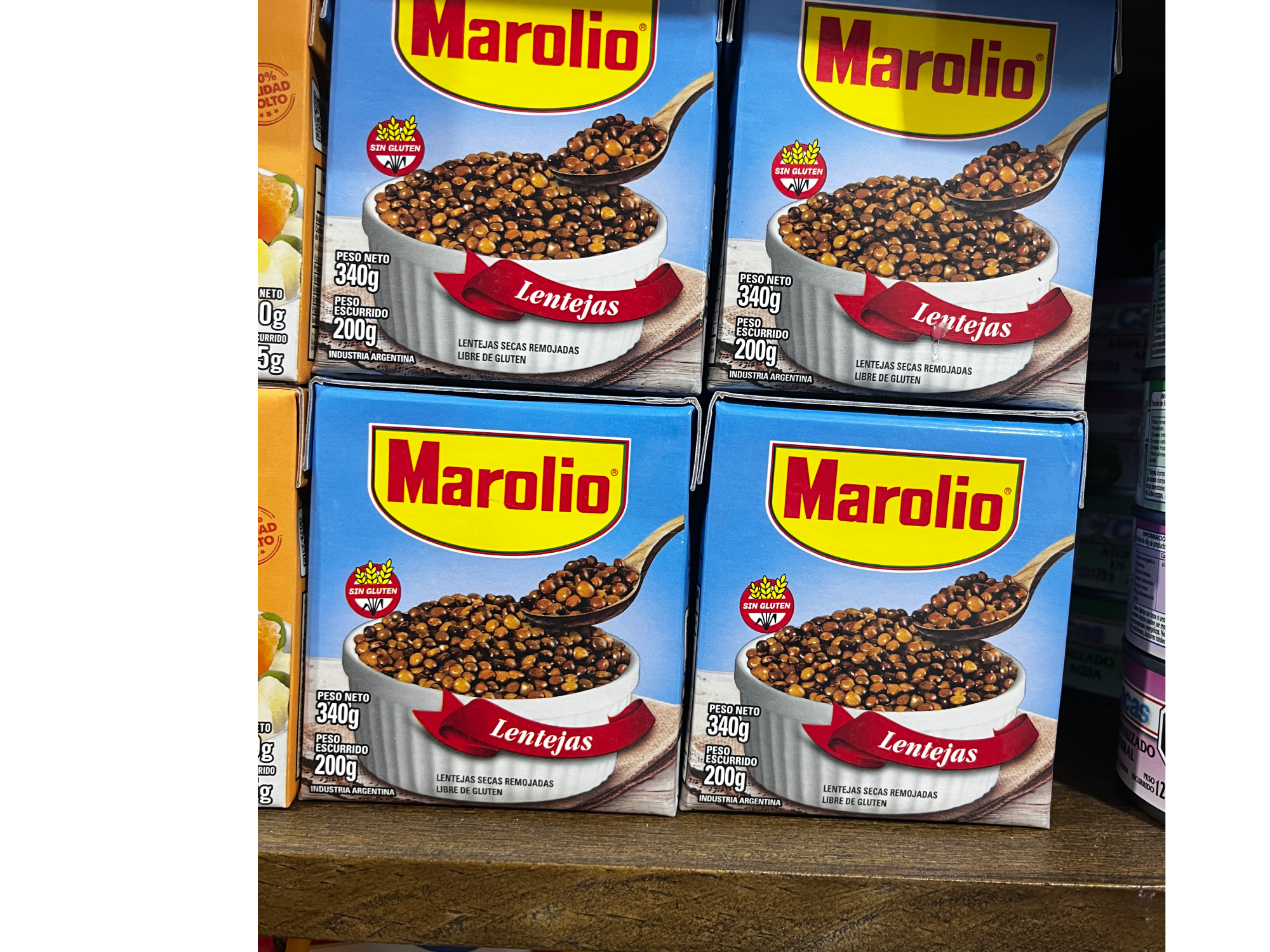 Marolio lenteja en cajita
