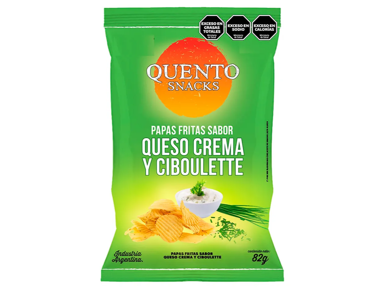 Quentos Papas sabor a queso Crema y ciboulette