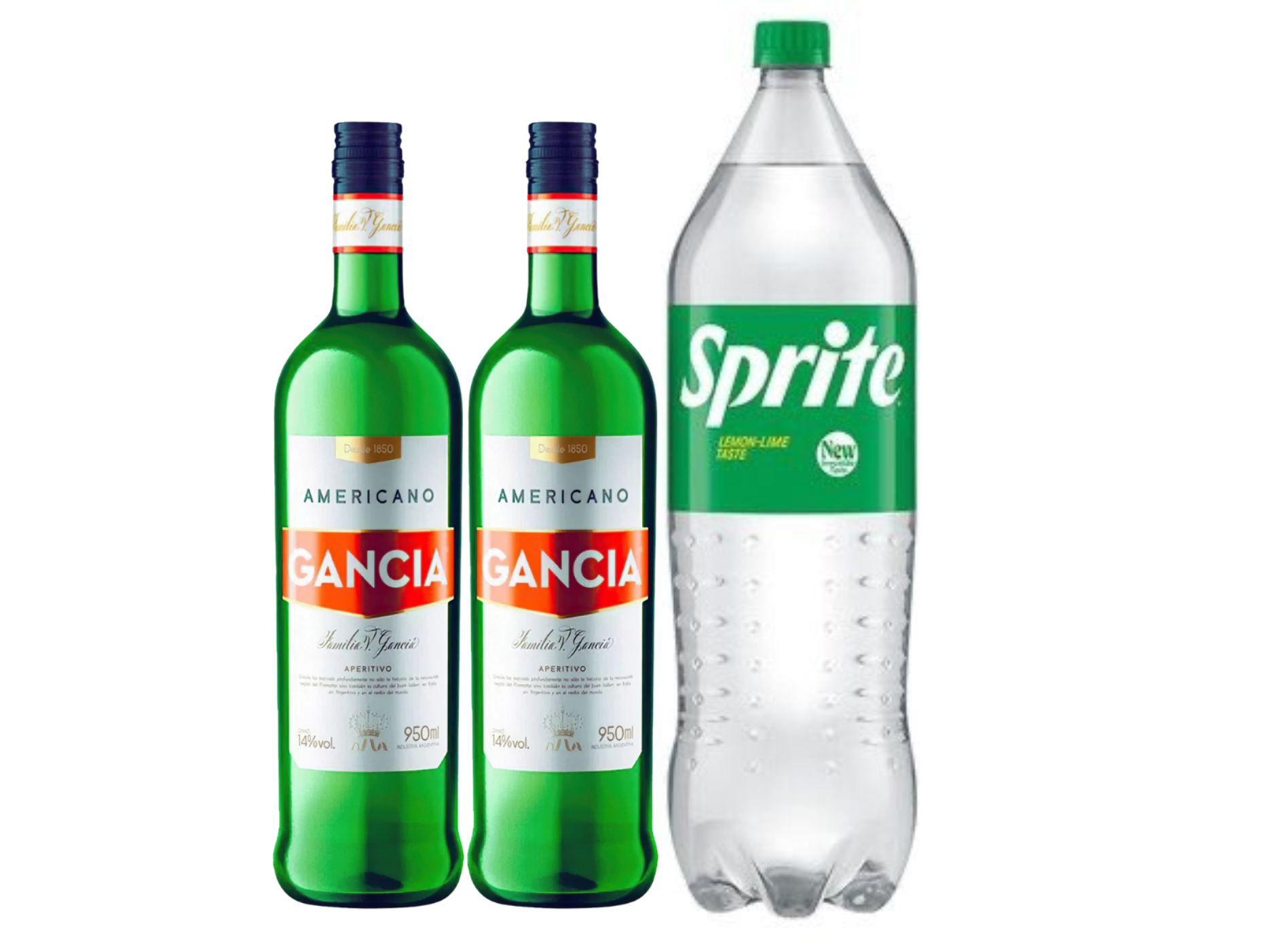 2 Gancias + 1 Sprite de 2,5L descartable