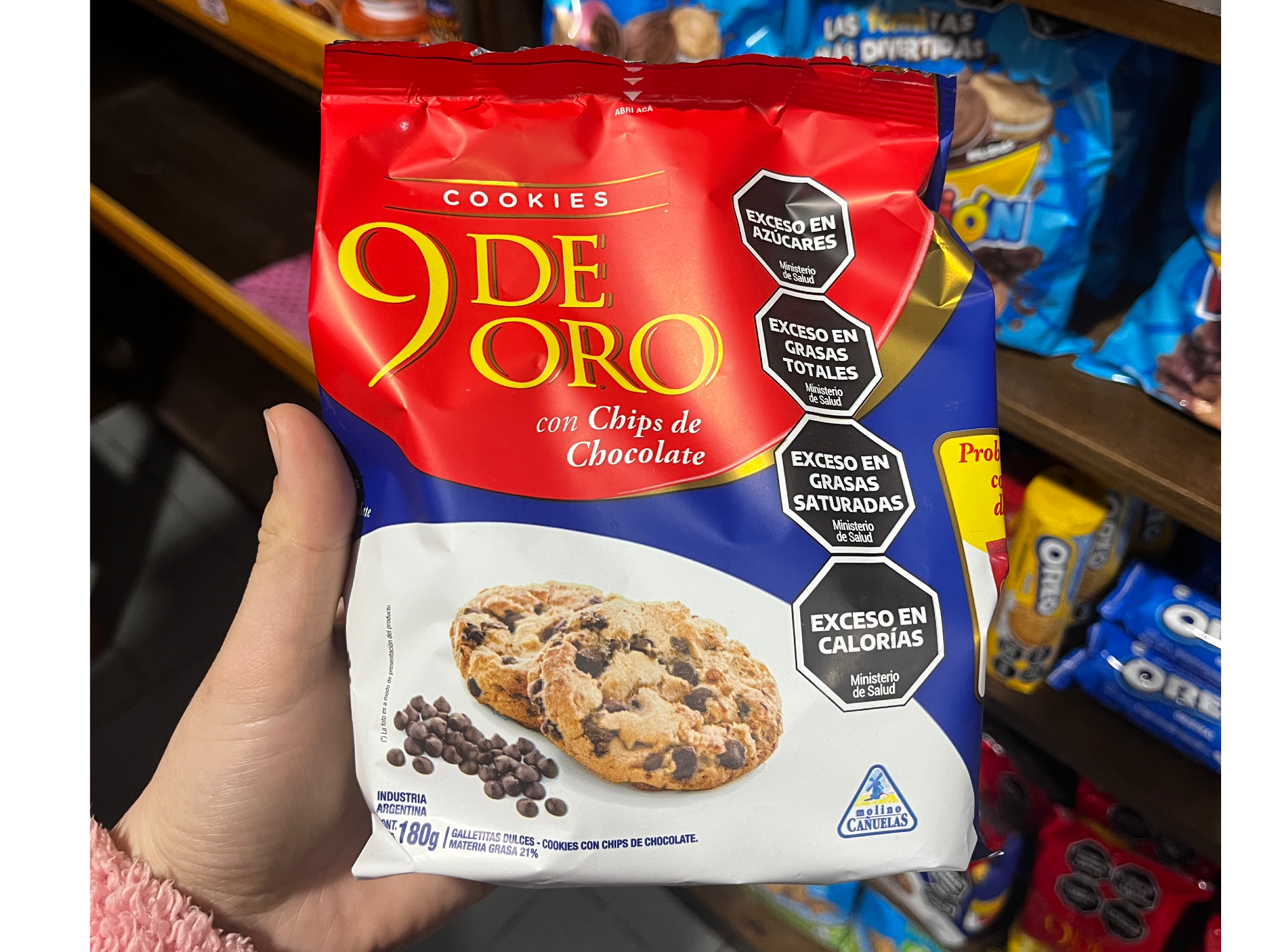 9 de oro chip de chocolate
