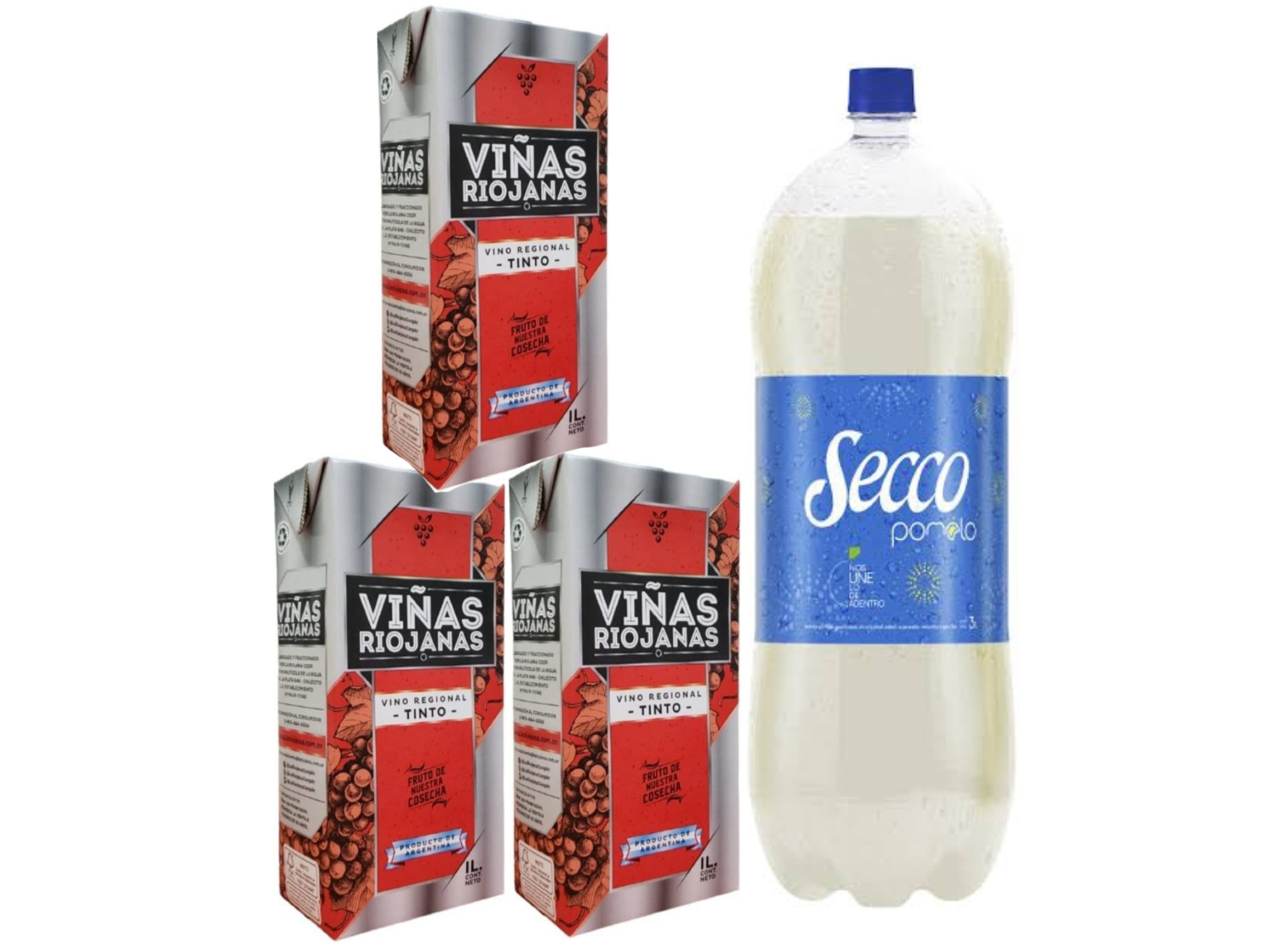 3 viñas riojana + 1 Secco de 3L