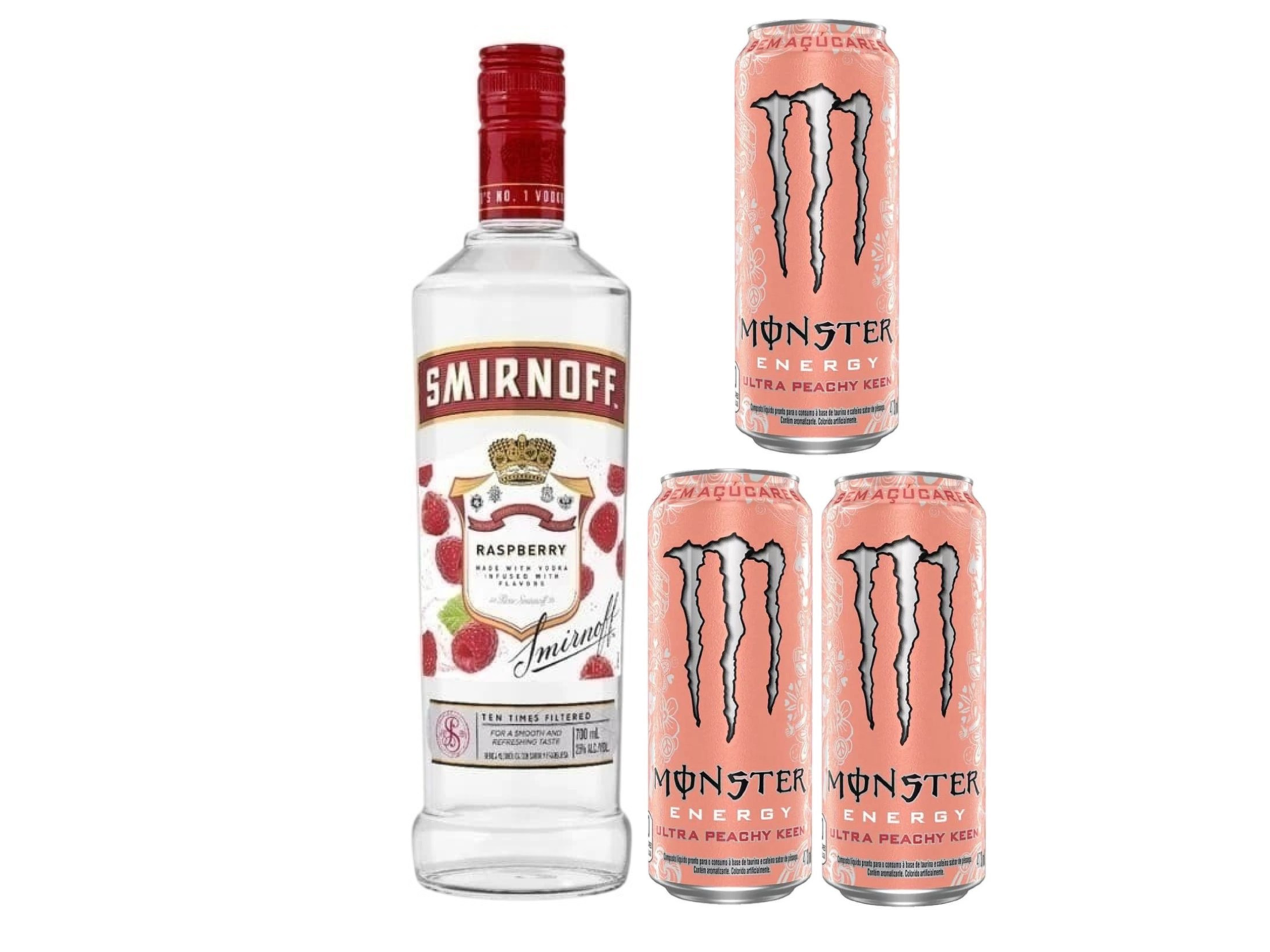 Smirnoff + 3 Monster de Durazno