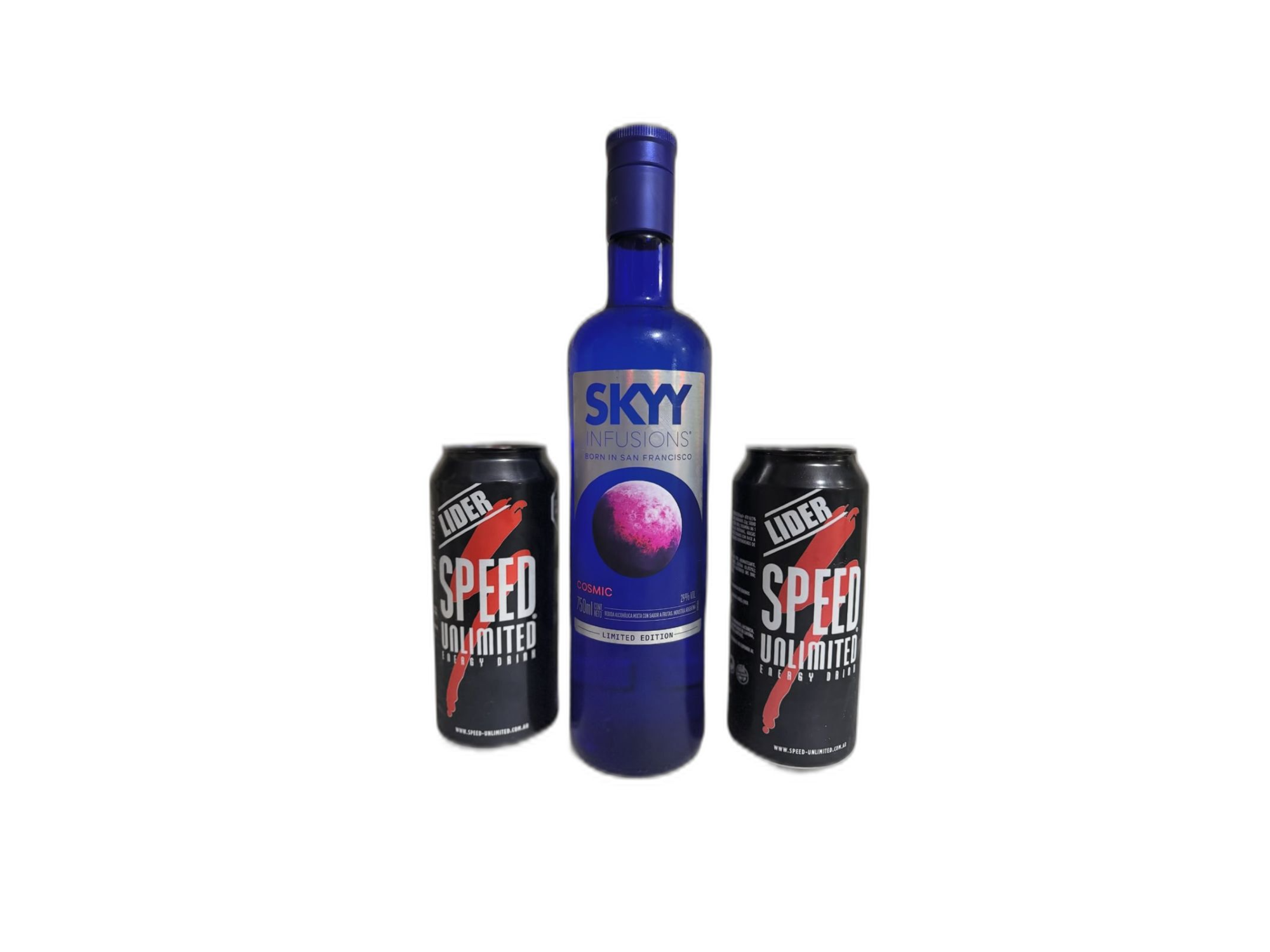 Skyy cosmic + 2 speed grande/monster rosita, negro, mango loco