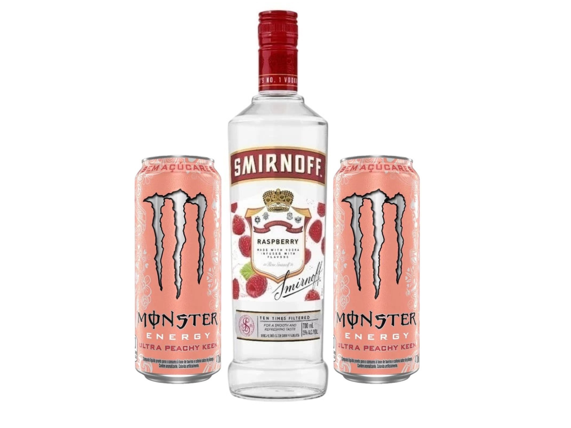 Smirnoff + 2 Monster Durazno