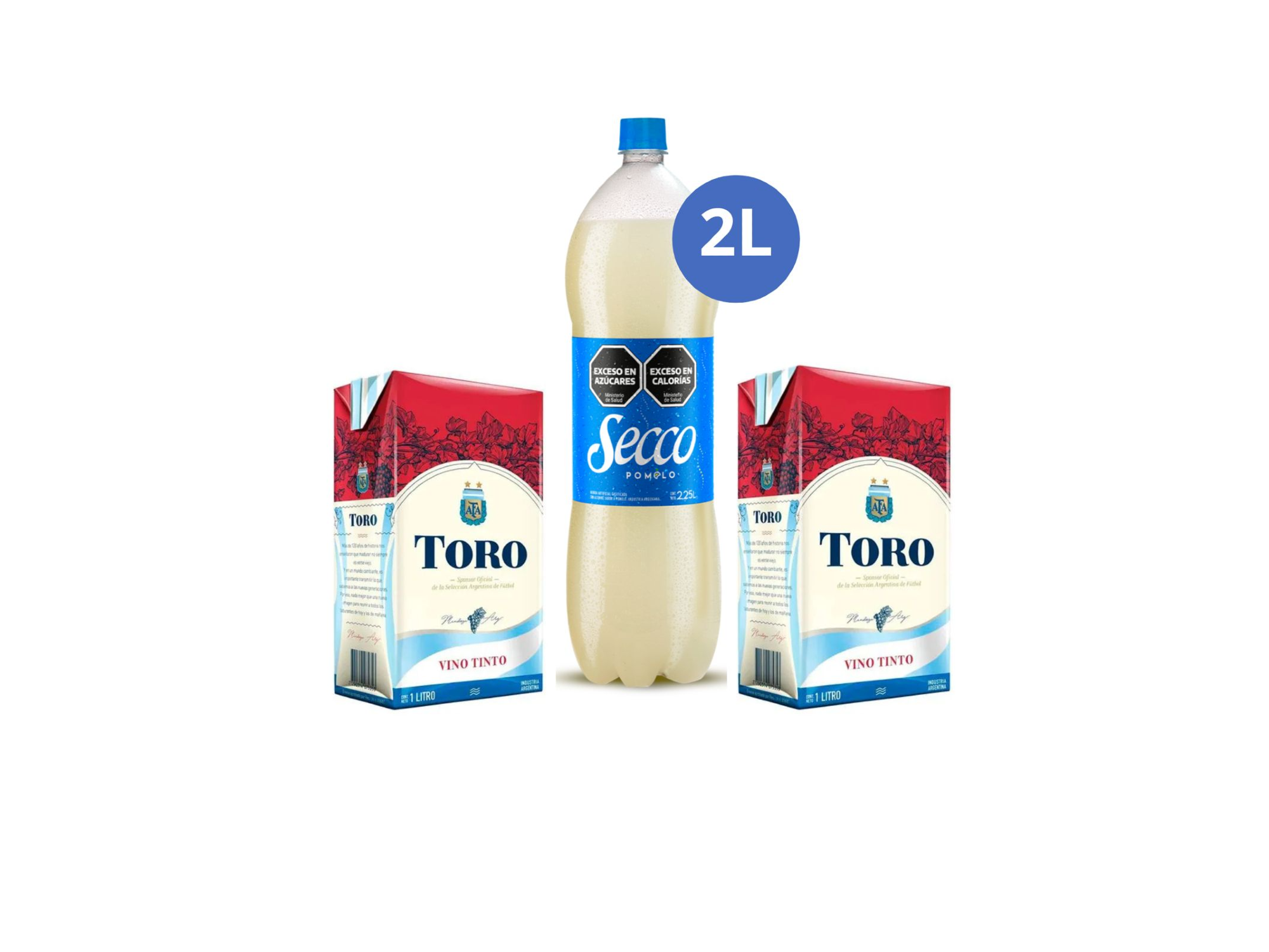 Toro en caja + seco de 2L