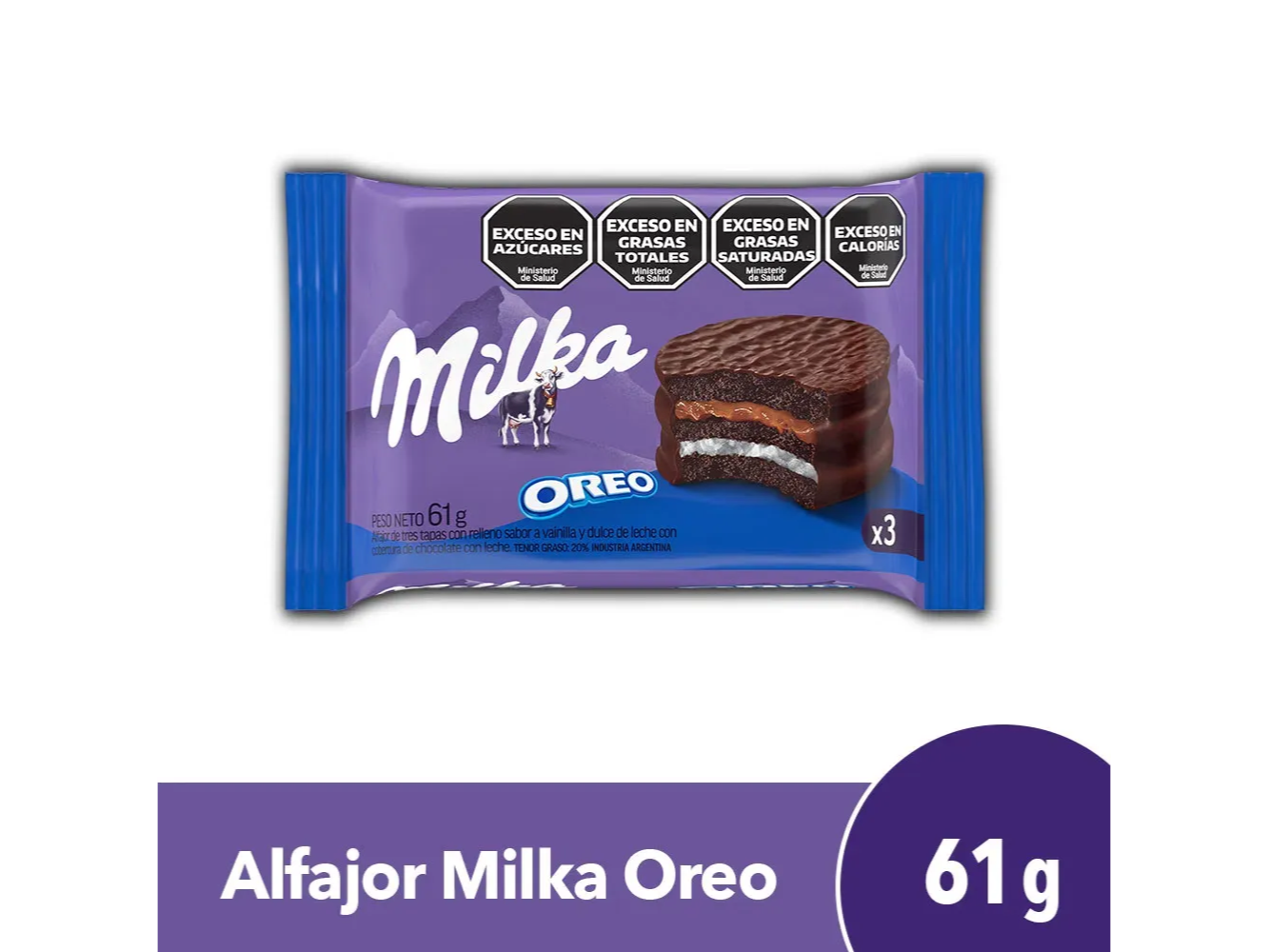Alfajor milka oreo