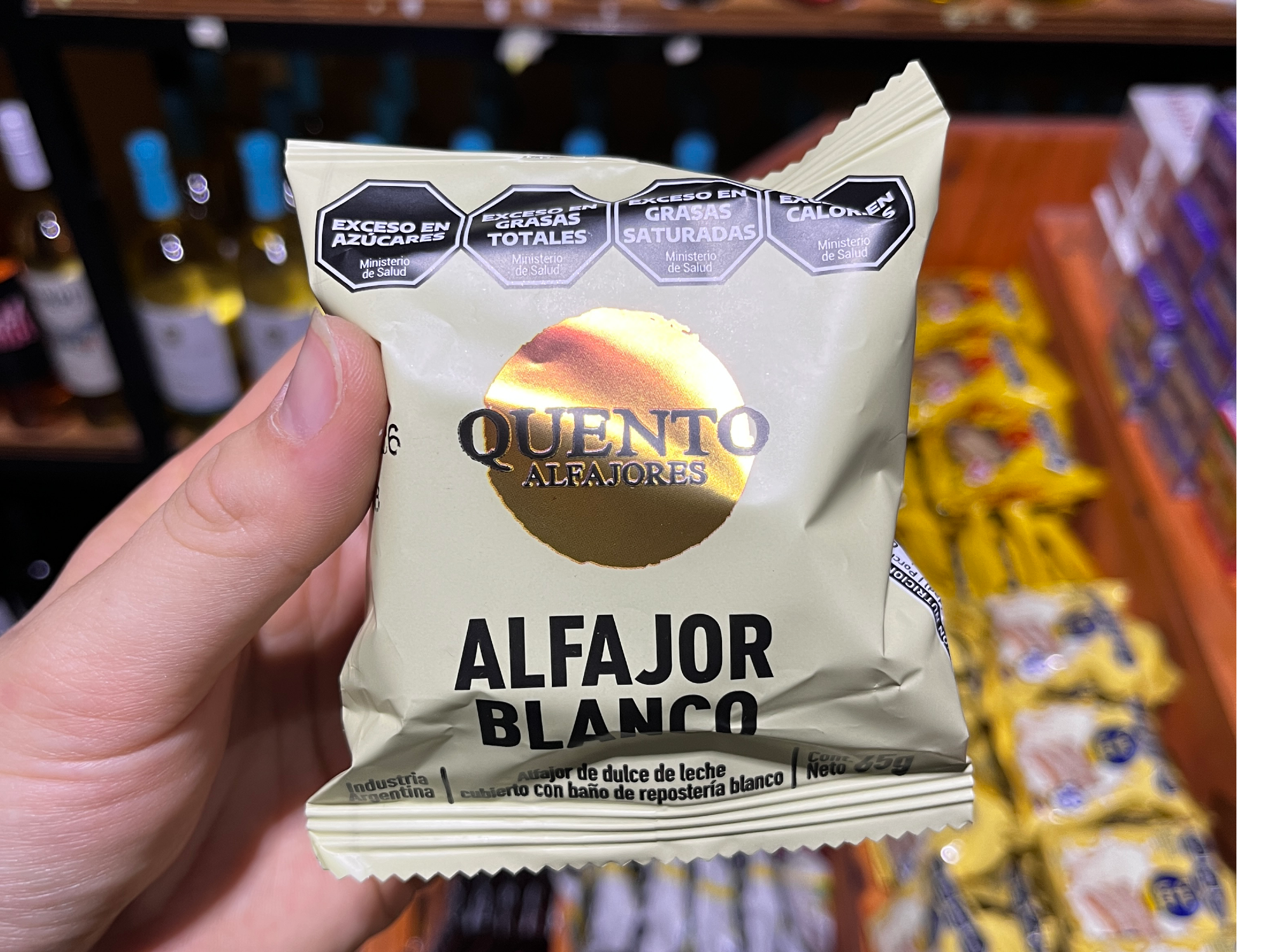 Alfajor quento simple blanco