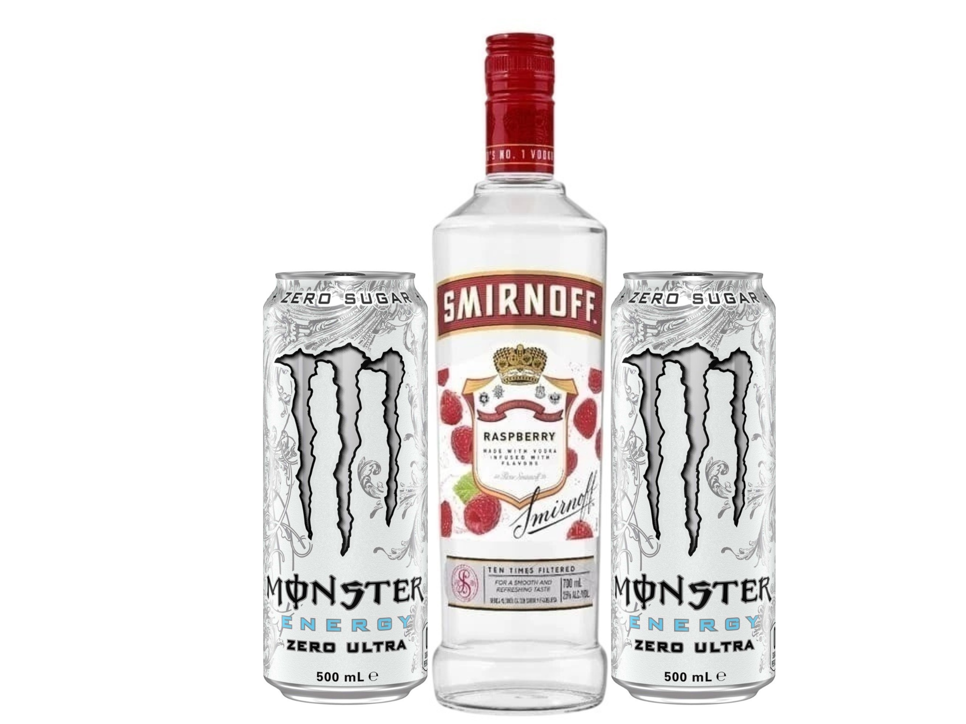 Smirnoff + 2 Monster Blanco