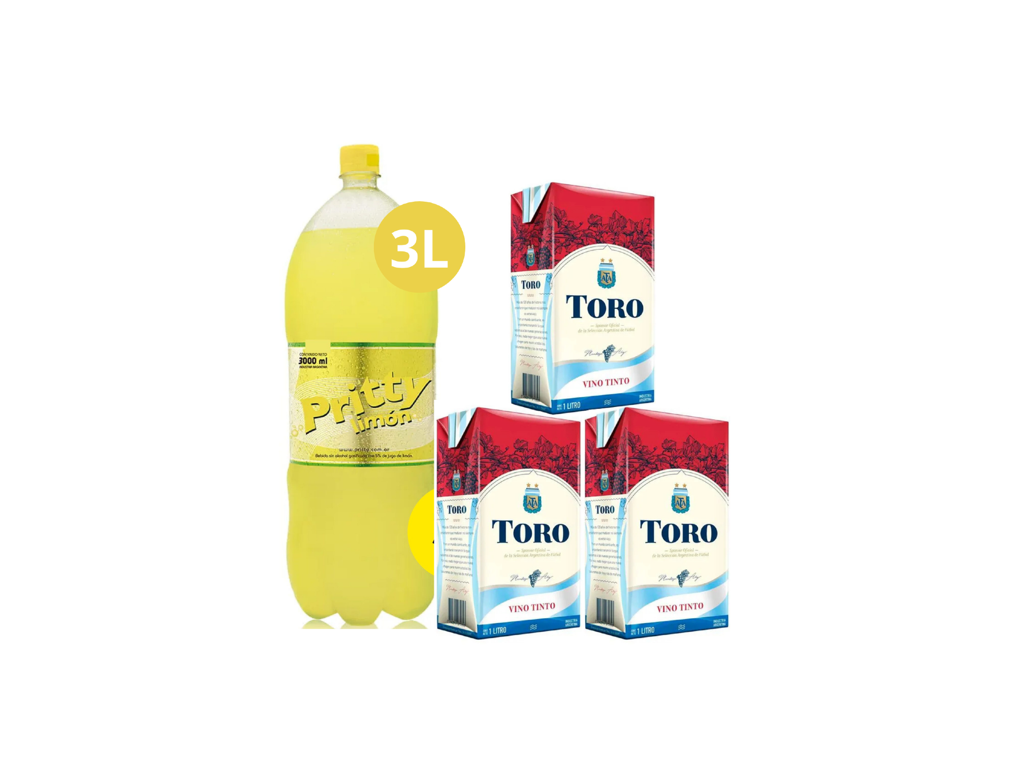 3 Toros + 1 Prity de 3L