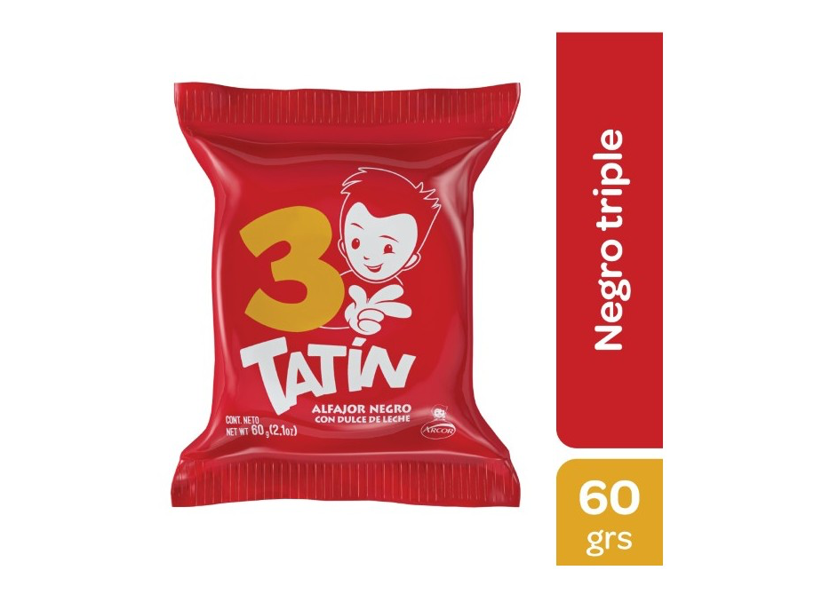 Alfajor tatin triple negro