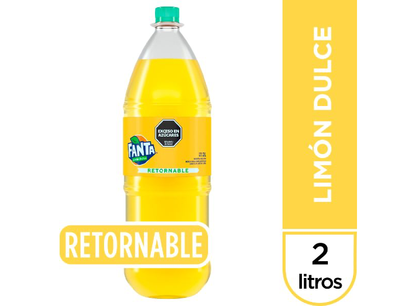 Fanta de limón dulce retornable 2L