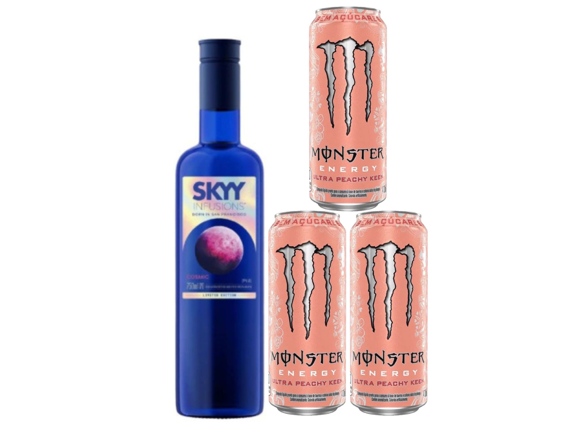 SKYY cosmic + 3 Monster de Durazno