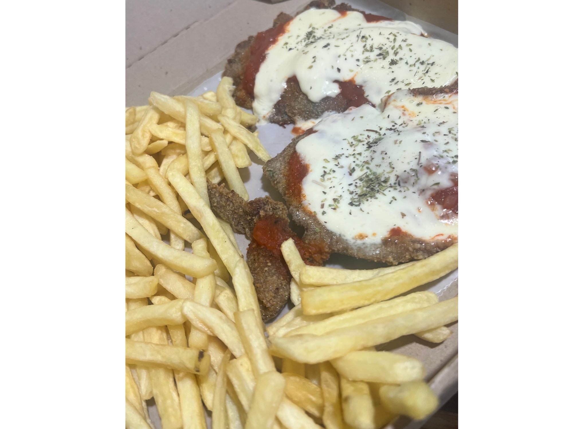 milanesa napolitana con fritas