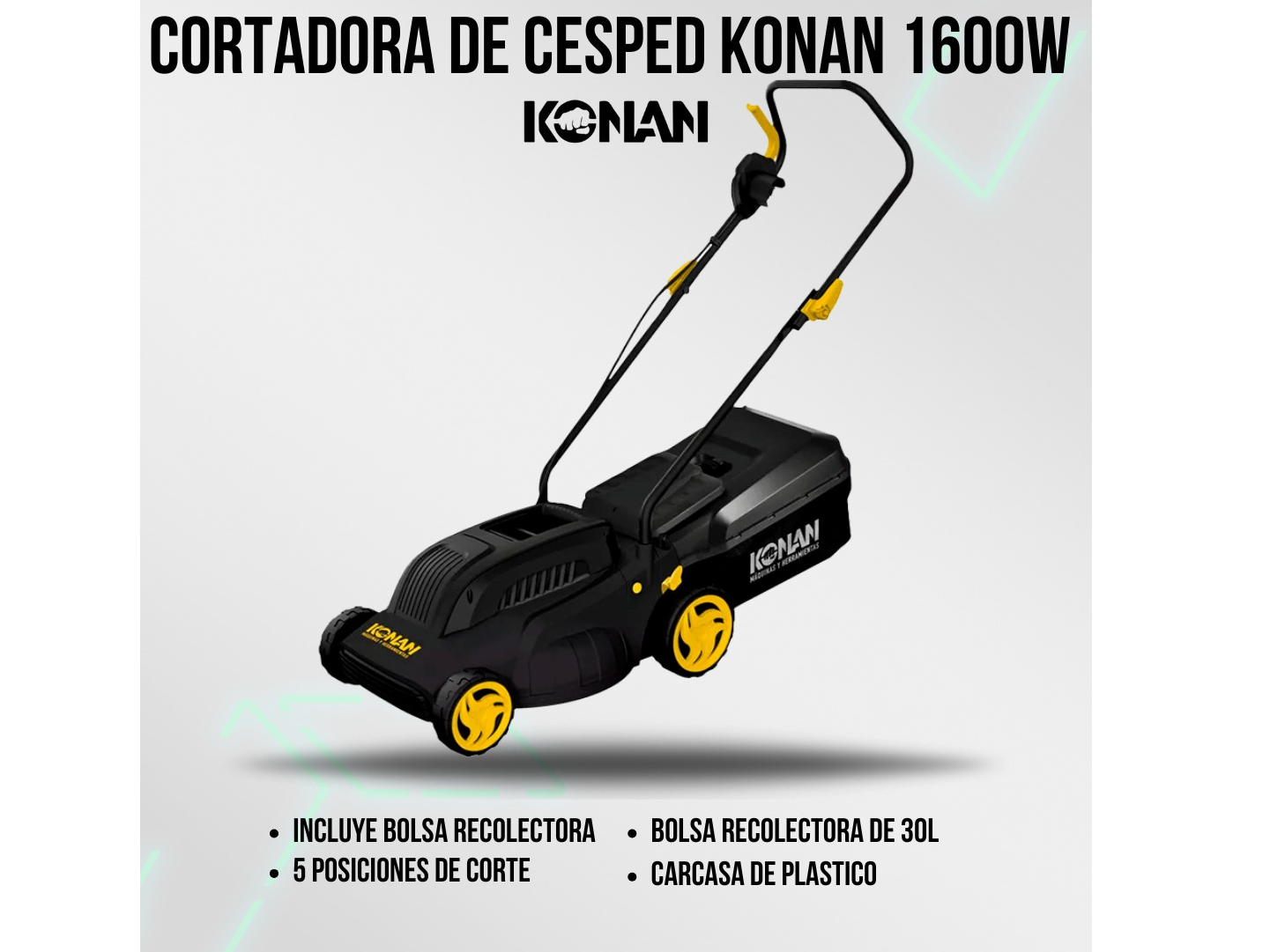 Cortadora De Césped Konan 1600W