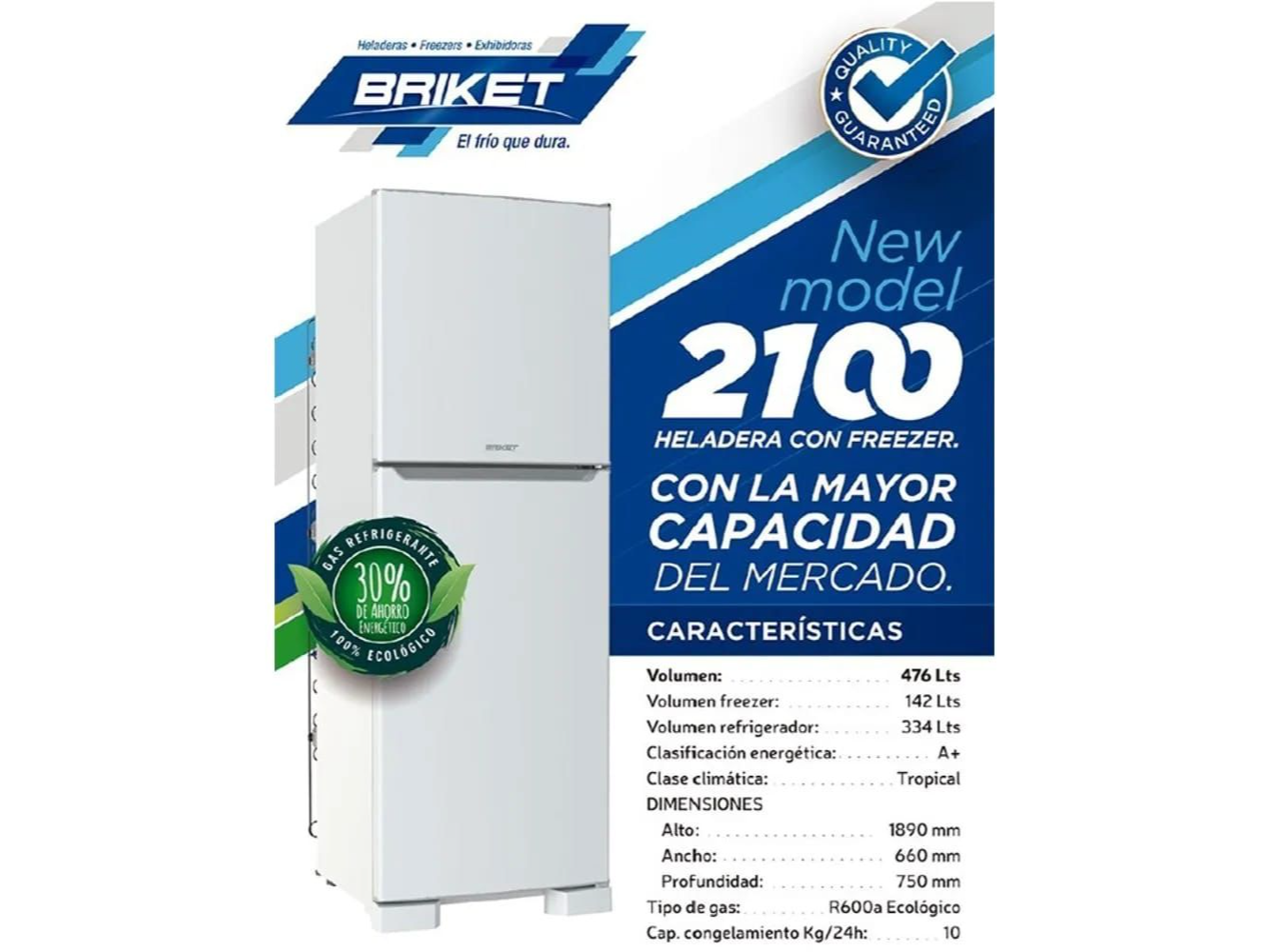 Heladera Briket 2111