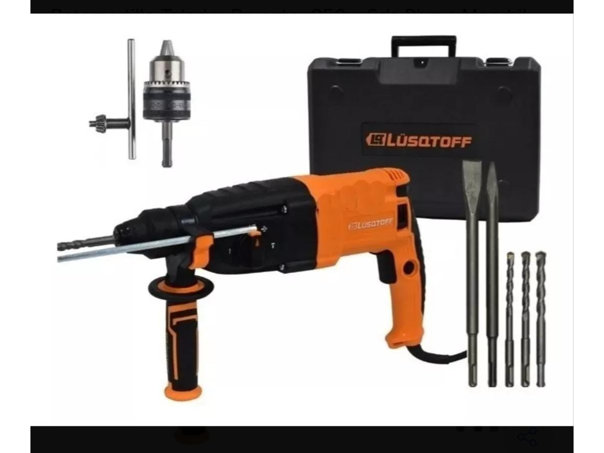 *ROTOMARTILLO TALADRO PERCUTOR 850W $73.500*  ADAPTADOR DE PUNTAS  MANDRIL PUNTA CHATA  PUNTA PINCEL  MECHA DE 6MM MECHA DE 8MM MECHA DE 10MM