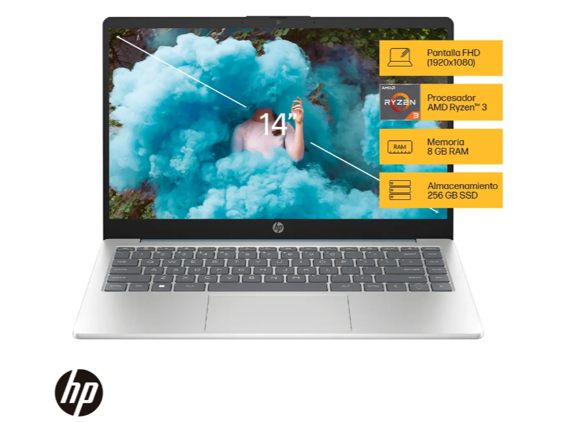 Notebook HP 15-FD0131 i3-N305 256GB SSD 8GB 15.6" FHD WIN11 NATURAL SILVER FP Reader