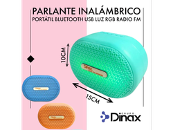 *PARLANTE DINAX 4PARGB3* 3 Watt Bluetooth Luz led RGB RadioFM 22.000