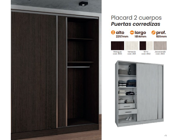 _PLACARD 2 CUERPOS PUERTAS CORREDIZAS