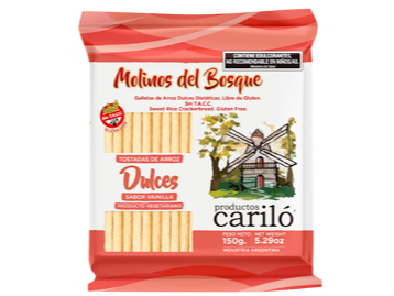 Galletas de Arroz Dulces sabor Vainilla