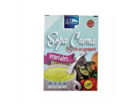 Sopa Crema de Vegetales sin Sal Agregada
