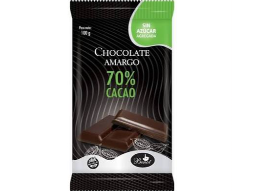 Chocolate Amargo 70% Sin  Azucar