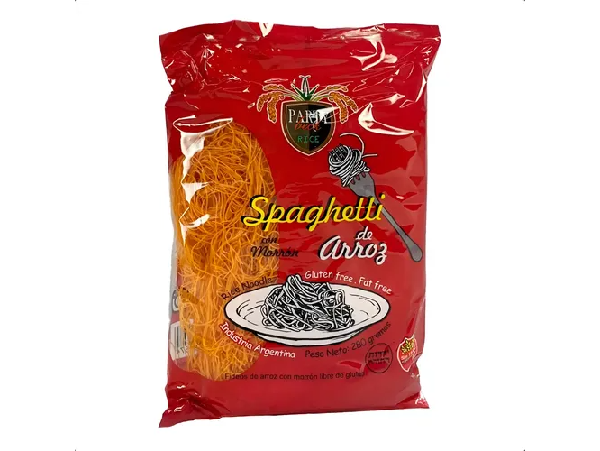 Spaghetti de Arroz con Morron