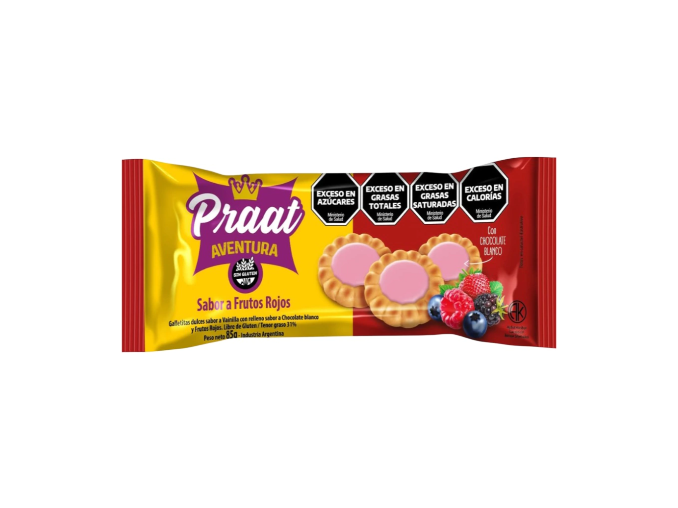 Galletitas sabor Vainilla y Frutos Rojos