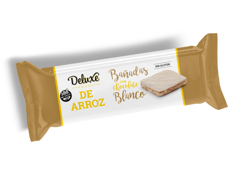 Galletas de Arroz Bañadas en Chocolate Blanco