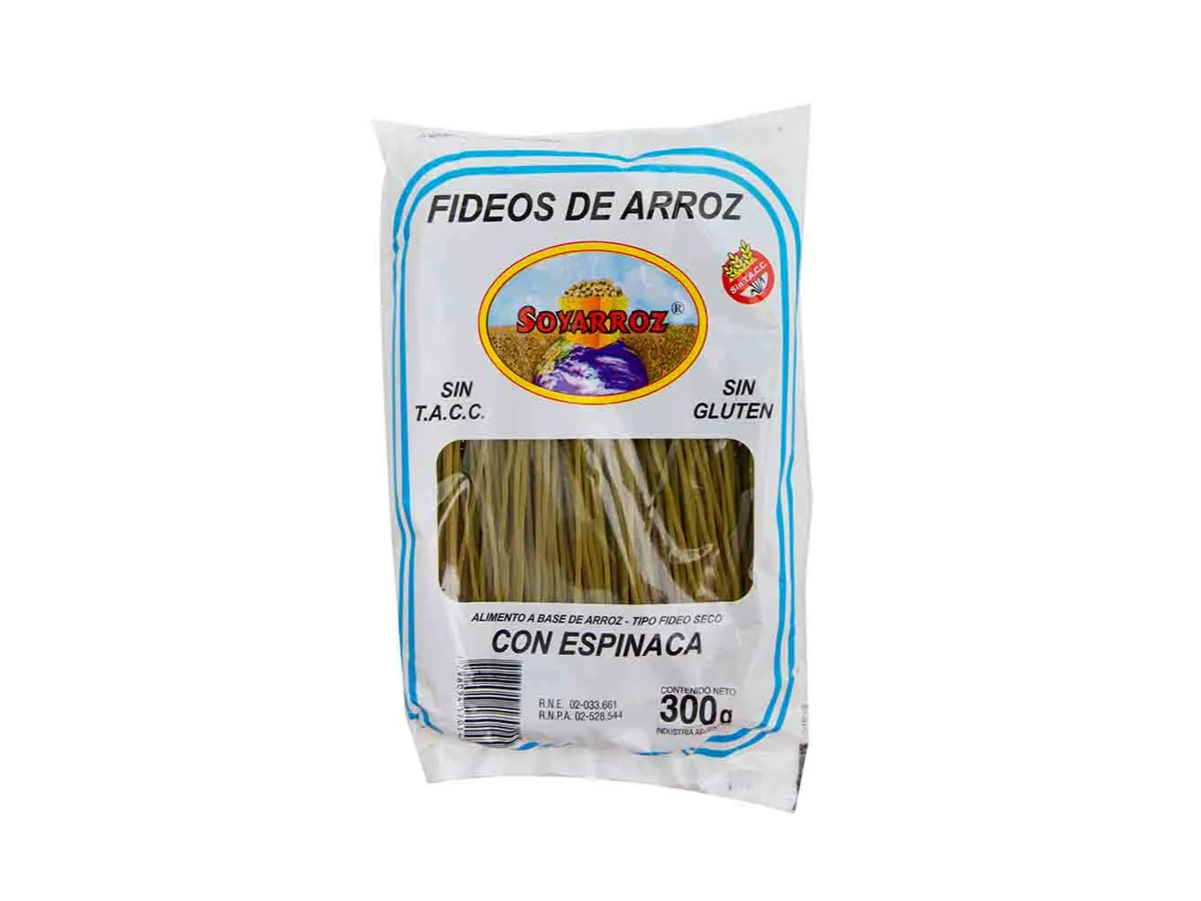 Fideos de Arroz con Espinaca
