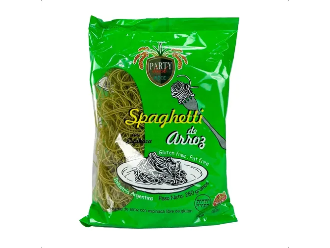 Spaghetti de Arroz con Espinaca