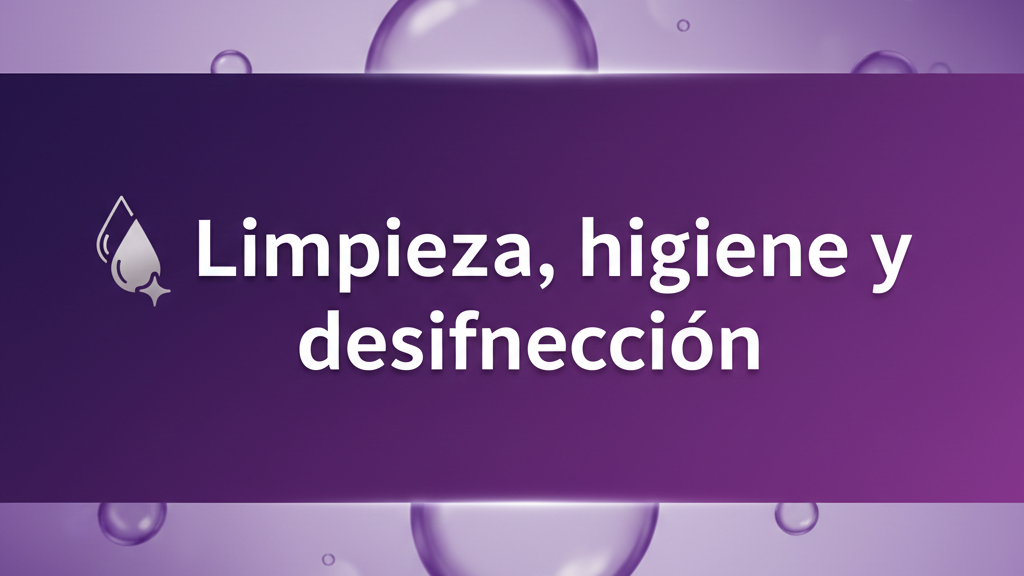 Limpieza, Higiene, Tocador y Desinfección