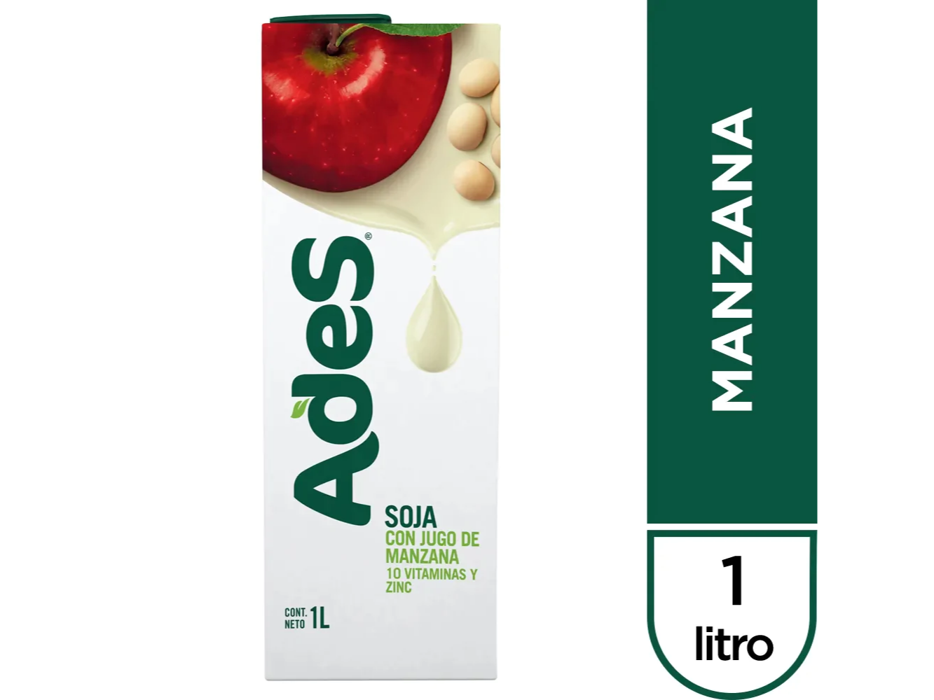 Jugo Ades 1 litro sabor manzana
