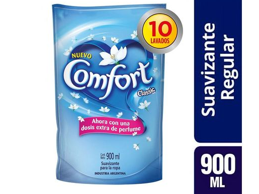Suavizante P/ROPA Comfort Doypack 900 ml