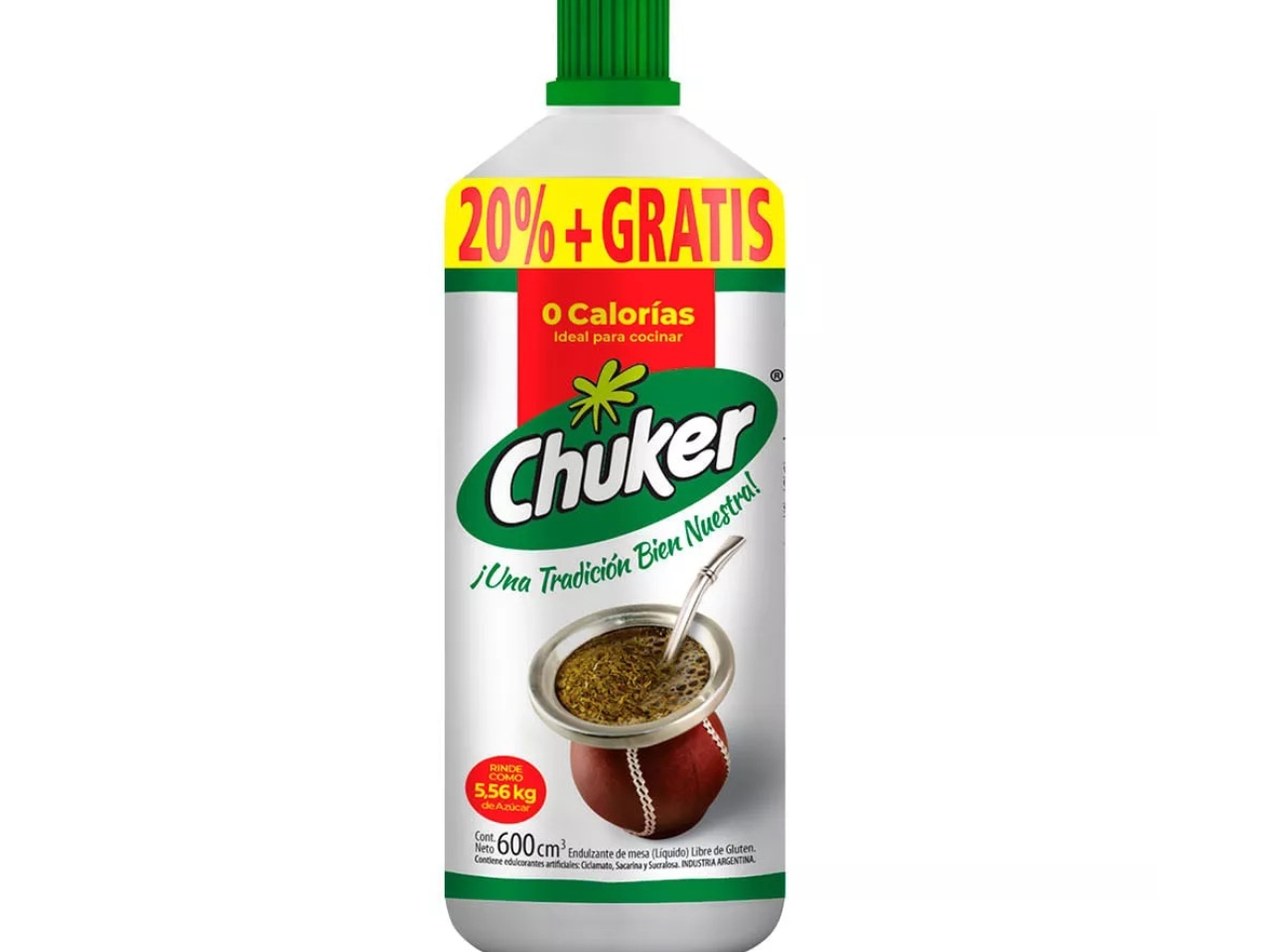 Edulcorante Chuker 600 ml apto diabéticos
