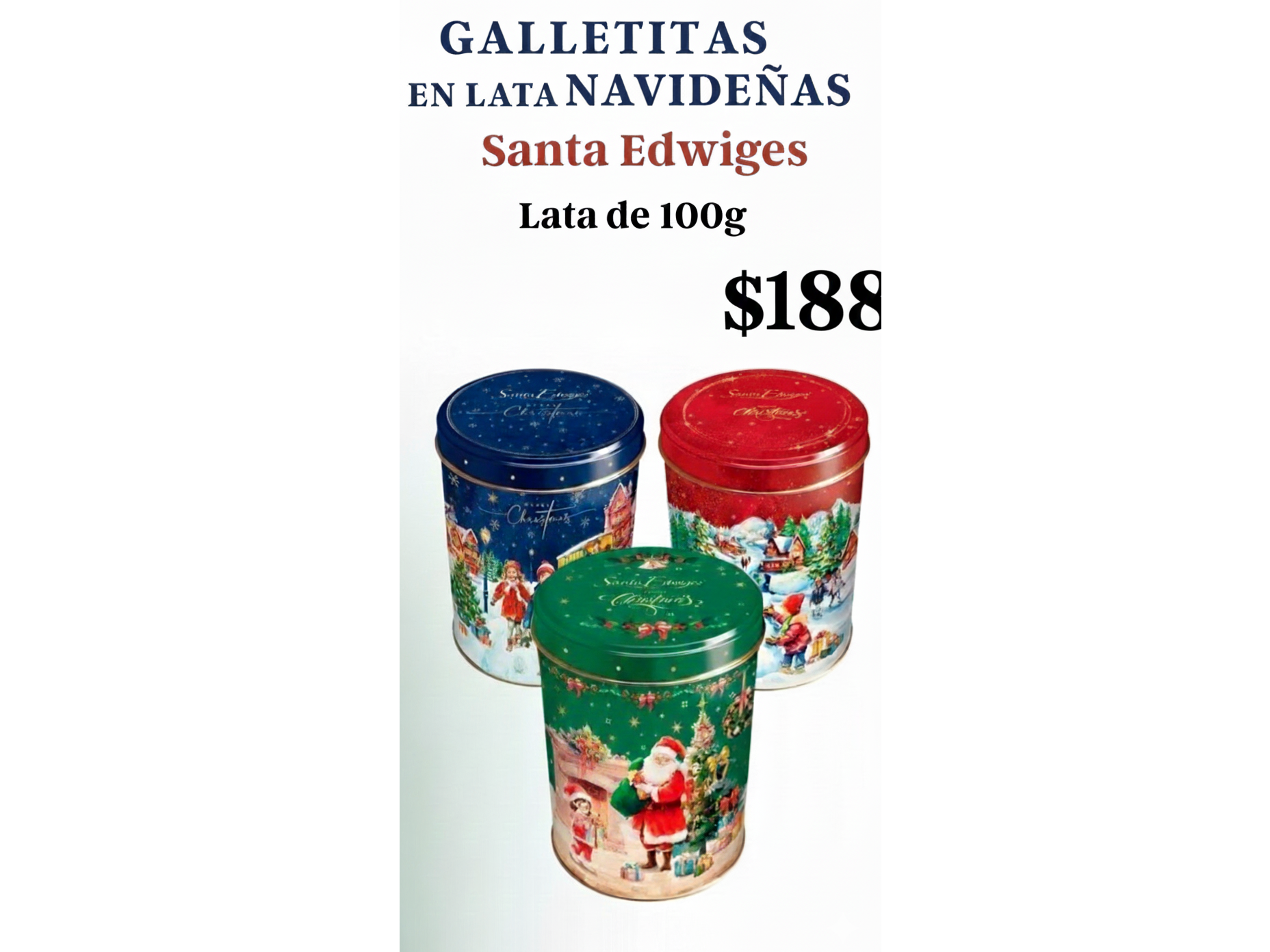 Galletitas en lata Santa Edwiges Navideñas - 100g