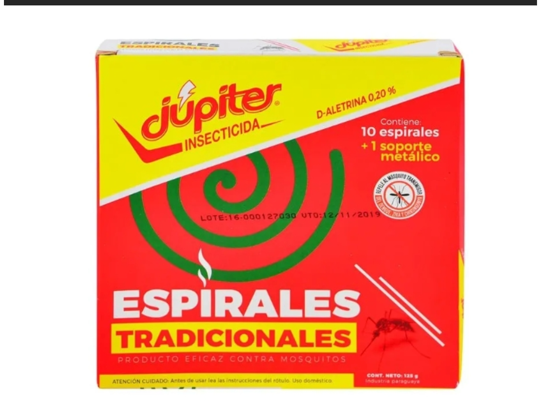 Espirales Jupiter caja 10 un - 2 cajas x $150