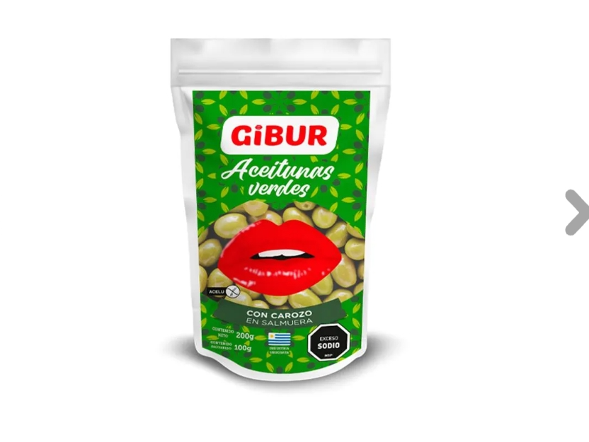 Aceituna verde Gibur c/carozo - 100 gr