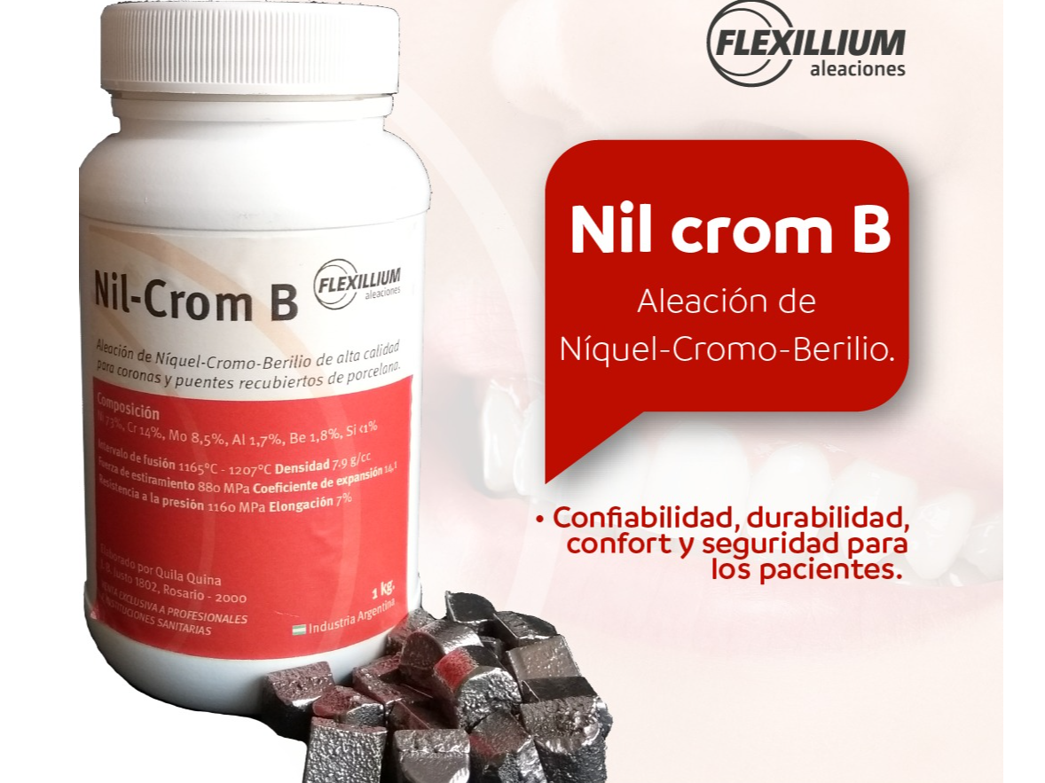 METAL PARA PORCELANA NIL-CROM FLEXILIUM CON BERILIOPOR GRS