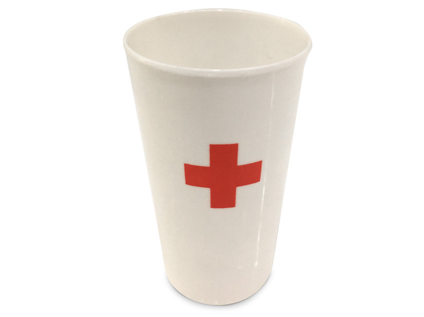VASO PARA RESIDUOS CRUZ ROJA