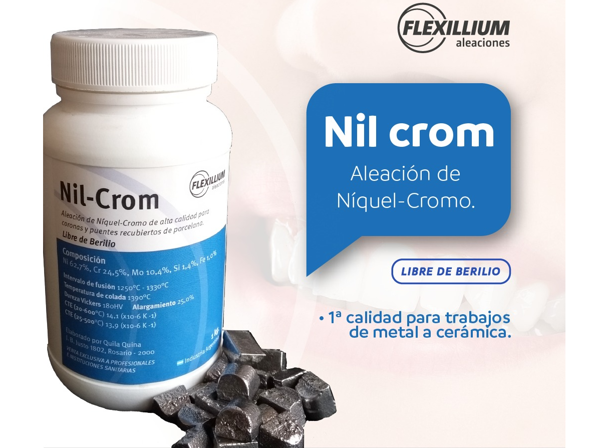 METAL PARA PORCELANA NIL-CROM FLEXILIUM SIN BERILIOPOR GRS