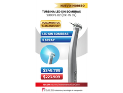 TURBINA LED SIN SOMBRE TEALTH 5 SPRAY