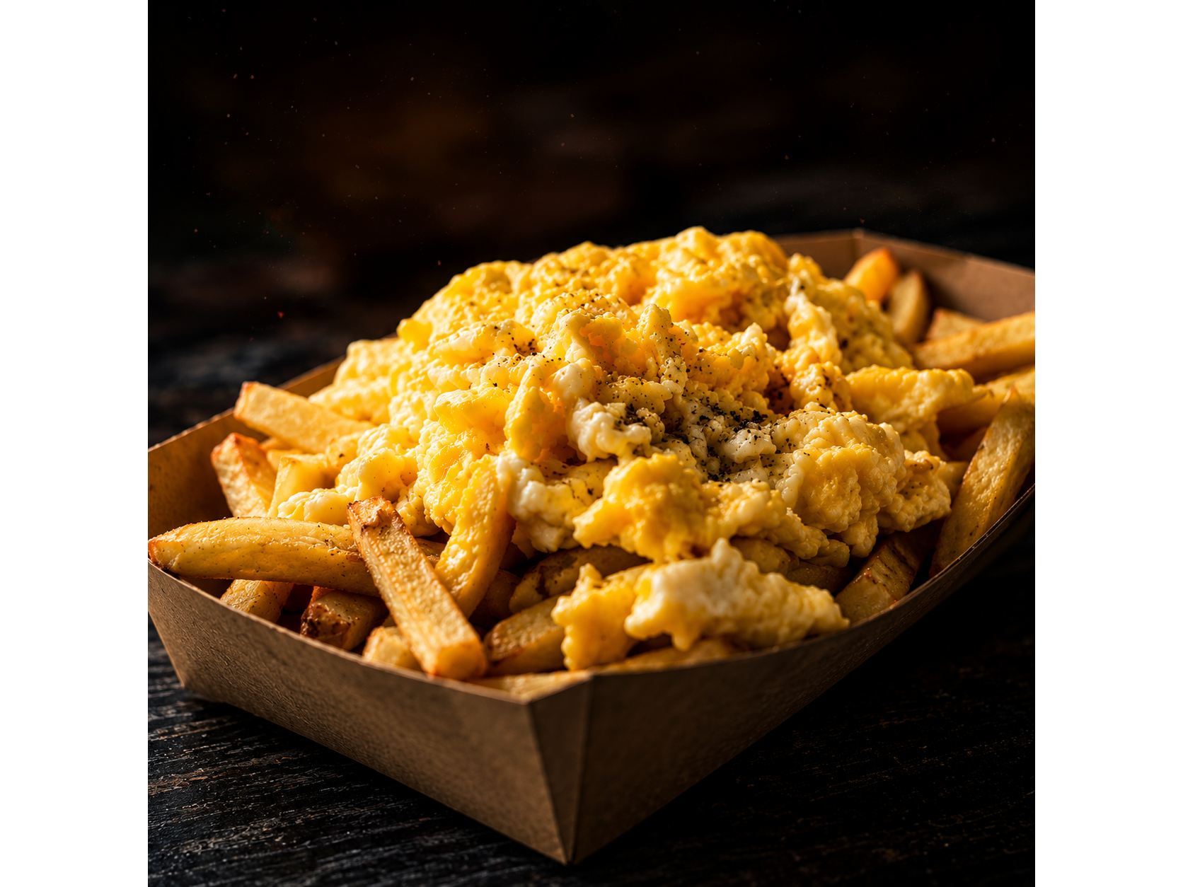 PORCION DE PAPAS CON HUEVO REVUELTO