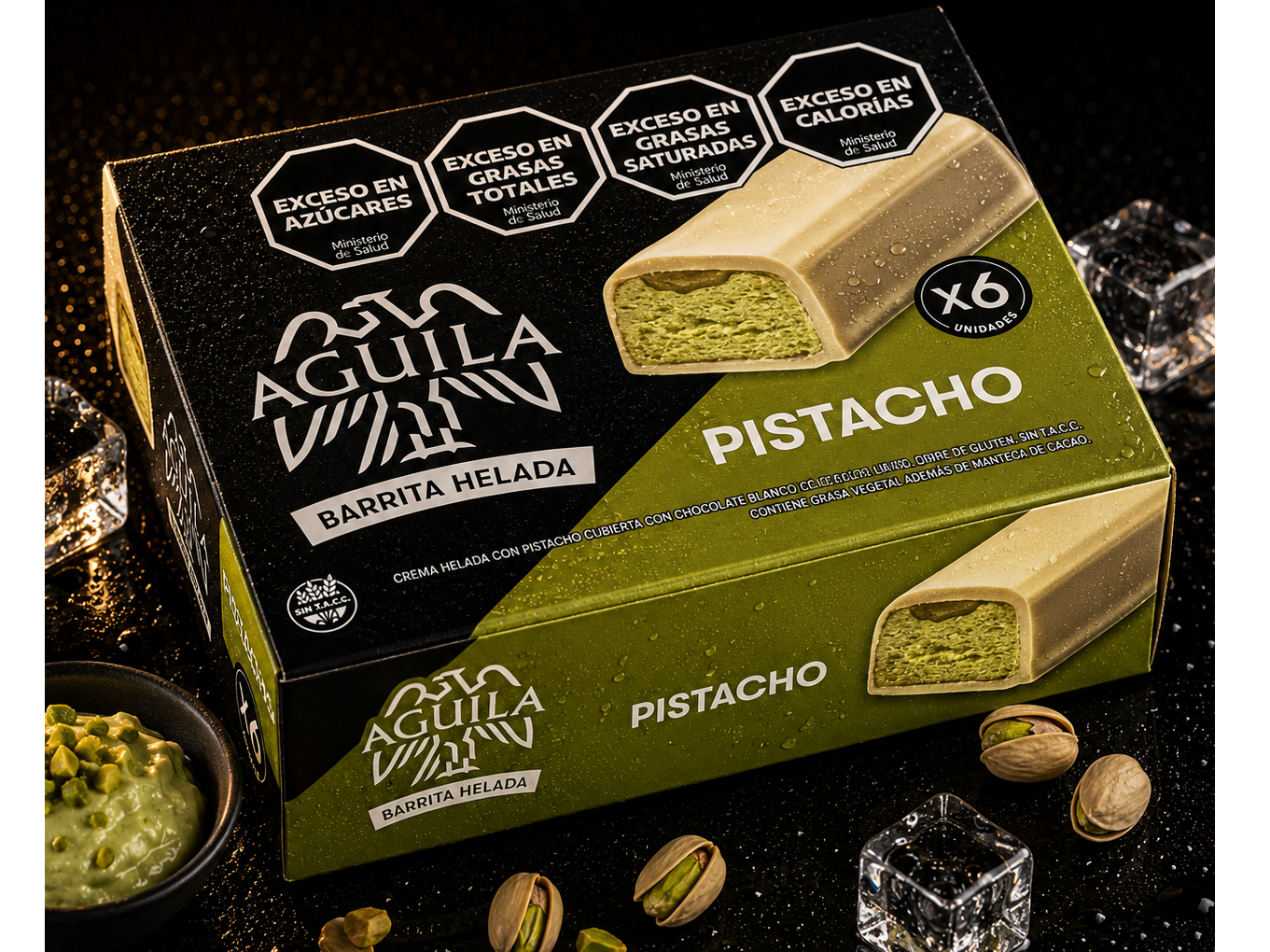 Barrita Helada Aguila relleno Pistacho